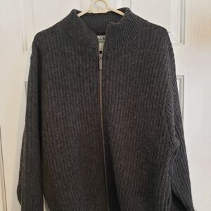 Vintage Men's L.L. Bean Wool/Alpaca Zip Camp Sweater